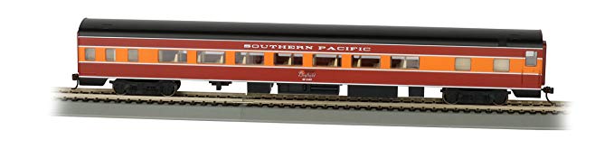Bachmann Industries Southern Pacific Daylight Smooth-Side Coach Car with Lighted Interior (HO Scale), 85'