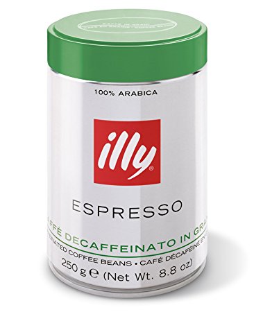 Illy decaffeinated coffee beans. 8.8oz can.