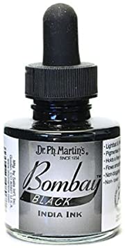 Dr. Ph. Martin's Bombay India Ink, 1.0 oz, Black