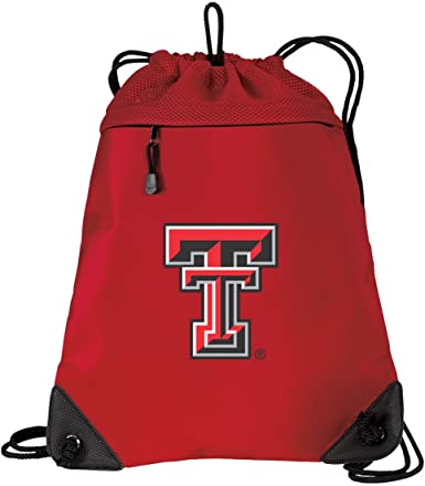 Texas Tech Drawstring Backpack Bag Texas Tech Red Raiders Cinch Pack - Unique MESH & Microfiber