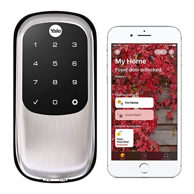 Yale Security YRD246-iM1-619 Assure LOCK Yale Assure LOCK Key Free with IM1 Network Module (Homekit-Enabled) In (YRD246), Satin Nickel