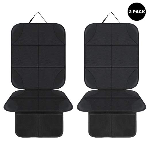 Aoafun Car Seat Protector,with Thickest Padding,Best Protection for Cars Seats, Cover Pad Protects Automotive Vehicle Leather or Cloth Upholstery.(2pcs Black)