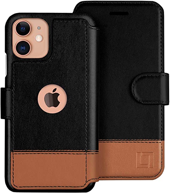 LUPA iPhone 11 Wallet Case -Slim iPhone 11 Flip Case with Credit Card Holder, for Women & Men, Faux Leather i Phone 11 Purse Cases with Magnetic Closure, Sandy Night
