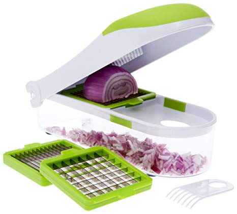 Homemaker No Tears Onion Chopper, Slicer, Dicer and Grater, Heavy Duty Vegetable, Fruit,Cheese Cutter, 3 Blades Set
