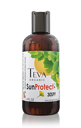 Teva Organic Mineral Sunscreen | SunProtect SPF30  | Broad Spectrum UVA, UVB & UVC | Child Safe