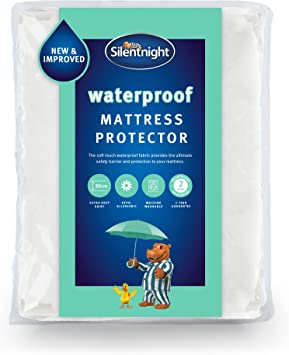 Silentnight New Waterproof Mattress Protector - Luxury Quilted Super Soft Pad Protect Your Bed Against Spillages - Hypoallergenic Machine Washable Protectors