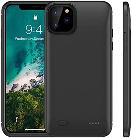 Battery Case for iPhone 12/12 Pro(6.1 inch), [7200mAh] Portable Charging Case Rechargeable External Battery Pack Protective Extended Battery Backup Charger Case for iPhone 12/12 Pro(XDL-640MW)-Black