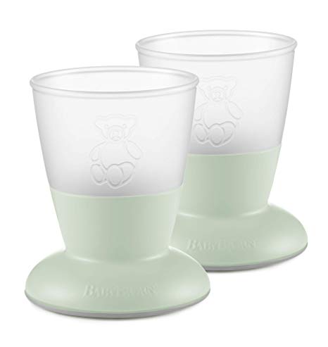 BABYBJORN Baby Cup, 2-Pack, Powder Green