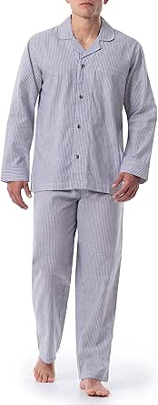 Geoffrey Beene Men's Long Sleeve Broadcloth Pajama Set