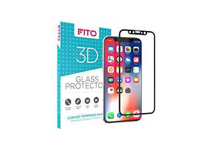 iPhone X Screen Protector Cover 3D Tempered Glass Ultra Thin Film – Easy Installation and Case Friendly with Anti-Scratch Ballistic Strength and HD Clarity for Apple iPhone X / iPhone 10