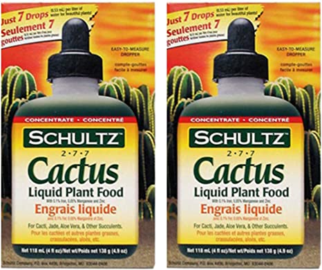 Schultz Indoor Cactus Succulent Liquid Food 4 fl.oz 2 Pack Combo