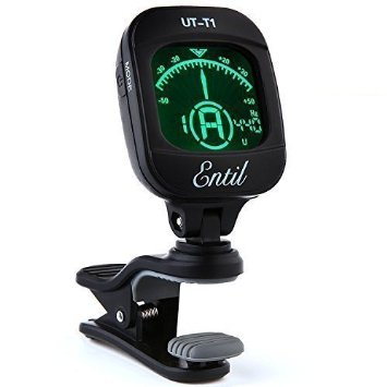 Tuner Guitar Tuner Clip On Tuner for Guitar BassViolin Ukulele and Chromatic Tuner Modes 360 Large Full Color Display Electronic Digital Tuner Black Battery Included