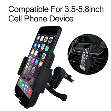 Car Mount, Asscom Universal Smartphones Car Air Vent Mount Holder/ Car Cradle Mount with iPhone 7 7 Plus SE 6s 6 Plus 6 5s 5 4s 4 Samsung Galaxy S6 S5 S4 LG Nexus
