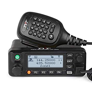 TYT MD-9600 Dual Band Digital DMR Mobile Car Truck Transceiver, VHF/UHF 3000 Channels,10000 Contacts, 250 Zones, 50W VHF/45W UHF/25W Amateur Ham Radio with Programming Cable