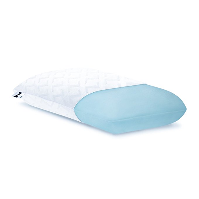 Z Gel-Infused DOUGH Memory Foam Pillow with Removable Rayon from Bamboo Velour Cover - Queen, Mid Loft