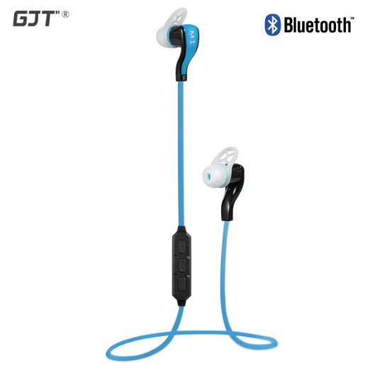 GJT®M1 Sport Wireless Stereo Bluetooth 4.1 Lightweight Headphones Earphones Noise Cancelling Headsets Built in Microphone Volume Control for iPhone,Samsung,Enabled Bluetooth Device (BLUE)