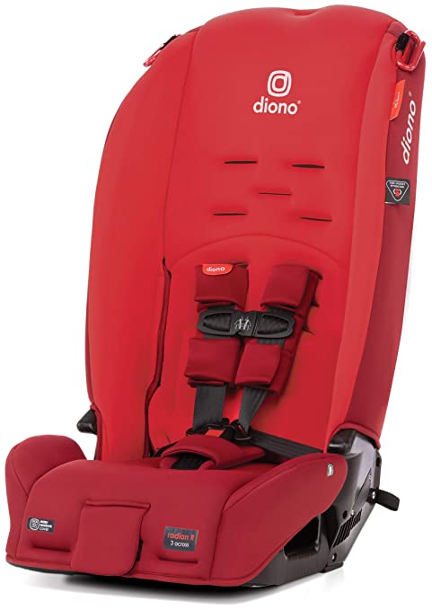 Diono 2020 Radian 3R, 3 in 1 Convertible, 10 Years 1 Car Seat, Slim Fit Design, Fits 3 Across, Red Cherry