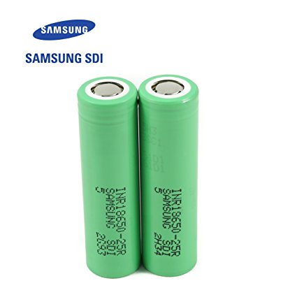 2pcs Samsung INR18650-25R 18650 2500mAh 3.7v Li-ion 20A discharge Authentic Grade-A Guarantee