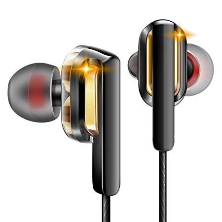 Sounce Flame in-Ear Headphones/Earphones with Stereo Mic for All Smartphones with Pouch