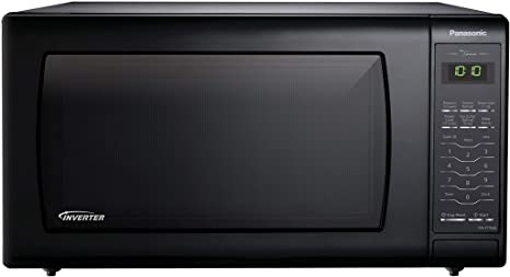 Panasonic NNST766B Family Size 1.6 cft. 1200W Genius Inverter Microwave Oven, Black, Black