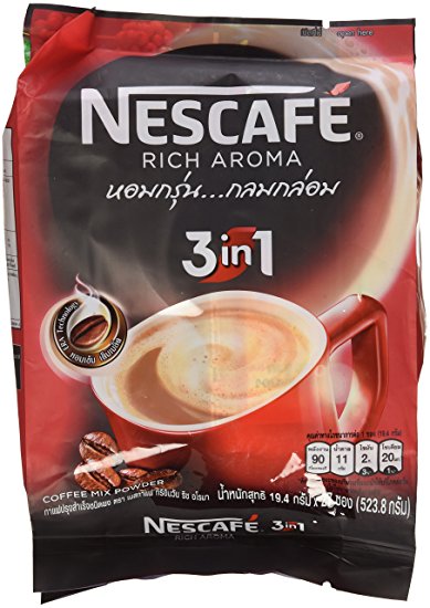 Nescafe Rich Aroma Instant Coffee - 3 in 1 - 27 Packets (27x19.4g)