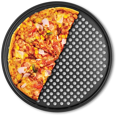 Fox Run 4491 Pizza Crisper Pan, Carbon Steel, Non-Stick