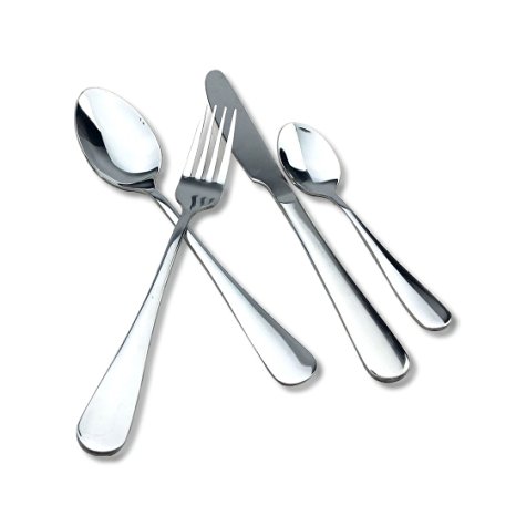 Cutlery,Home Use Stainless Steel Western Tableware 4-Piece Dinnerware Set knife fork spoon teaspoon by Alytimes
