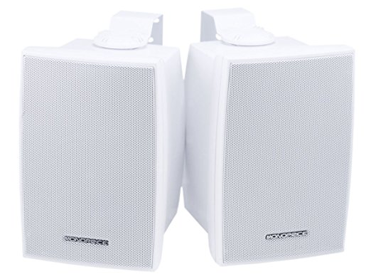 Monoprice 106971 5-1/4-Inch 40W Nominal and 80W Max 2-Way Indoor/Outdoor Waterproof Pair Speakers