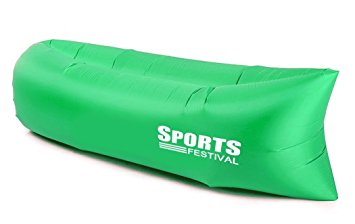 Inflatable Lounger Outdoor Waterproof Tear Resistant Fabric Easy Fast Set-Up Compression Bag Inflatable Sofa Air Beach Lounger Lightweight Use Anywhere Anytime Super Fast Only Takes Seconds