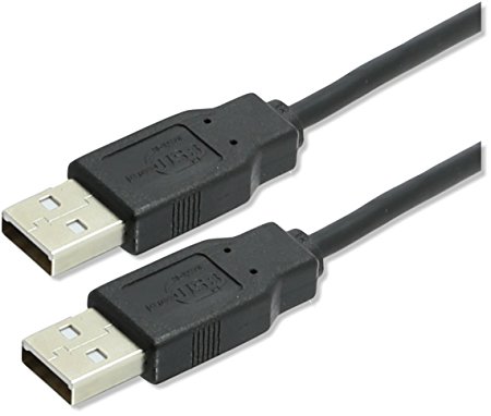 rhinocables High Speed USB 2.0 A Male - A Male Lead Cable Lead Plug to plug Black (0.5m (50cm))