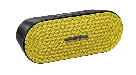 HMDX Rave Portable Rechargeable Wireless Speaker, Yellow