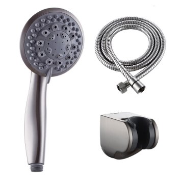 KES 7 Function Handheld Shower Head with 2-Meter Long Hose and Holder Bracket Replacement Showerhead for Bathroom Showering System Contemporary Style, Brushed Nickel, LP700-2