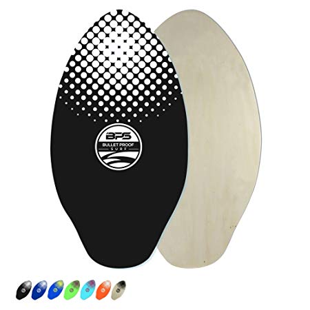 BPS Skimboard with Epoxy Coating/High Gloss Clear Coat | Colored Wooden Skim Board for Kids and Adults | Choose from 3 Sizes and Board Color