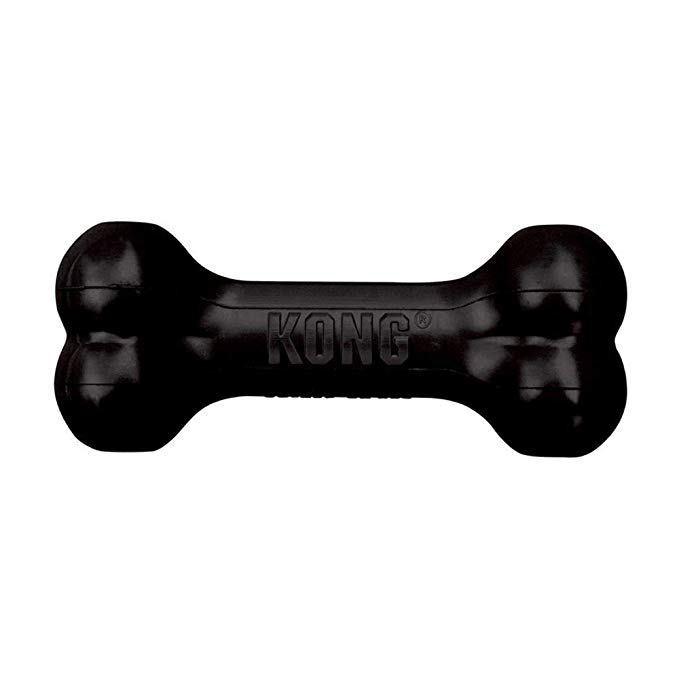 KONG Extreme Goodie Bone™ - Durable Rubber Dog Bone for Power Chewers, Black - For Medium Dogs