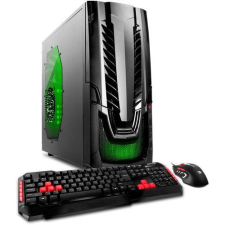 2017 Newest iBUYPOWER WA550G Business Flagship Gaming Desktop PC AMD FX-4300 Quad-Core Processor 8GB RAM 1TB HDD NVIDIA GeForce GT730 Graphics DVD-RW WIFI HDMI Windows 10-Black/Green