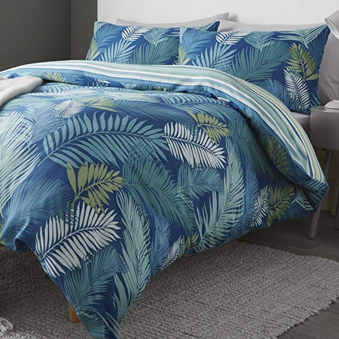 Fusion - Tropical - Easy Care Duvet Cover Set - Double, Teal