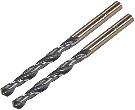 uxcell Reduced Shank Twist Drill Bits 6mm High Speed Steel 4341 with 6mm Shank 2 Pcs