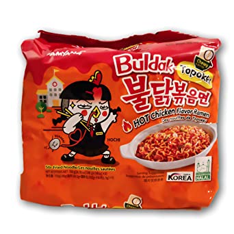 Samyang Ramen Best Korean Noodles (Toppoki Stir Fried Noodle, 5 Pack)