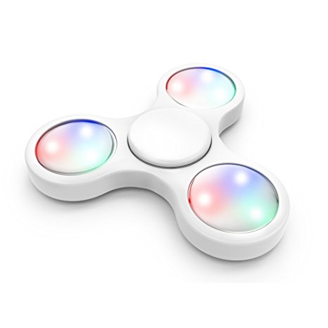 TNSO fidget toys,spinner fidget toys The Anti-Anxiety 360 Spinner Helps Focusing Toys [3D Figit] Premium Quality EDC Focus Toy for Kids & Adults - Stress Reducer Relieves ADHD Anxiety With LED lights