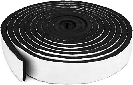 QWORK Pipe Wrap Insulation, Waterproof Foam Insulation Tape Adhesive for Hot or Cold Pipes, 16 Ft Long x 2 Inch Wide x 1/2 Inch Thick