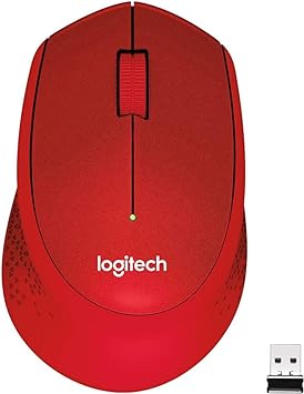 Logitech M331 Silent Plus Wireless Mouse- Red