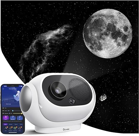 Govee Star Projector, Star Light with 8 Replaceable Discs, 38 Scene Modes, Bluetooth Speaker and 37 White Noises, Smart Planetarium Projector for Bedroom, Ceiling, Christmas, Room Decor