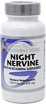 Night Nervine - Herbal Formula for Better Sleep & Relaxation - 100 Capsules