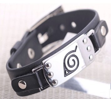 Anime Naruto Leaf Village Badge Alloy Unisex Bracelet Cosplay Wristband