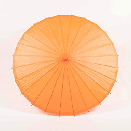 Quasimoon PaperLanternStore.com 20 Inch Orange Paper Parasol Umbrella