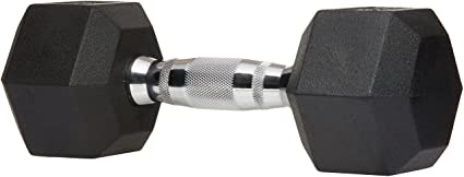 AmazonBasics Rubber Encased Hex Dumbbell