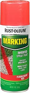 Rust-Oleum 1987830 Specialty Marking Spray Paint, 11 oz, Fluorescent Orange