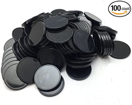 Smartdealspro Set of 100 1 Inch Opaque Plastic Learning Counters Mini Poker Chips Game Tokens with Storage Box