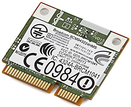 Dell DW1520 BCM4322 Wireless 1520 WLAN 802.11AGN Half Size Mini PCI Express Card Broadcom BCM943224HMS