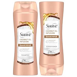 Suave Coconut Oil Infusion Shampoo and Conditioner Set, Damage Control Hydrating Shampoo & Conditioner for Damaged Dry Hair, 12.6 Oz Ea (2 Piece Set)